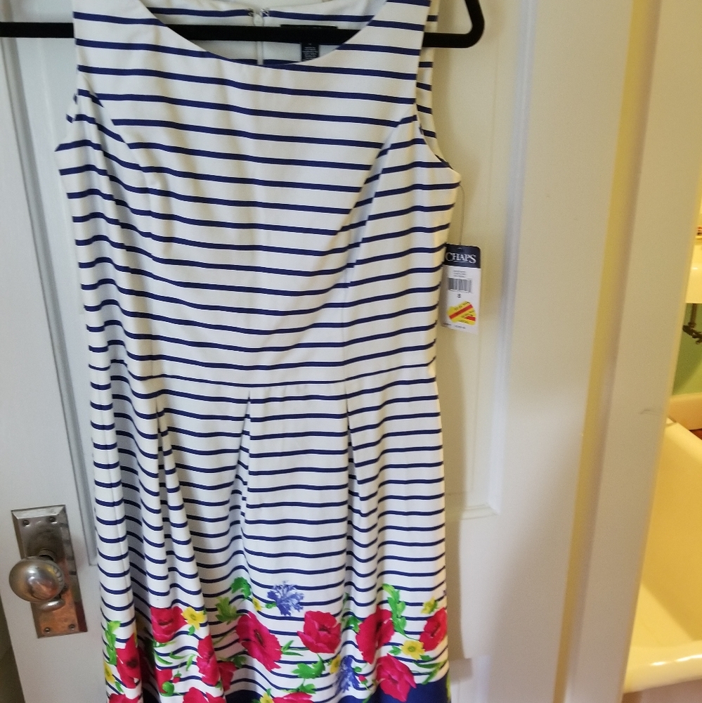 Chaps Fit + Flair Dress